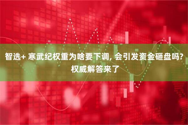 智选+ 寒武纪权重为啥要下调, 会引发资金砸盘吗? 权威解答来了